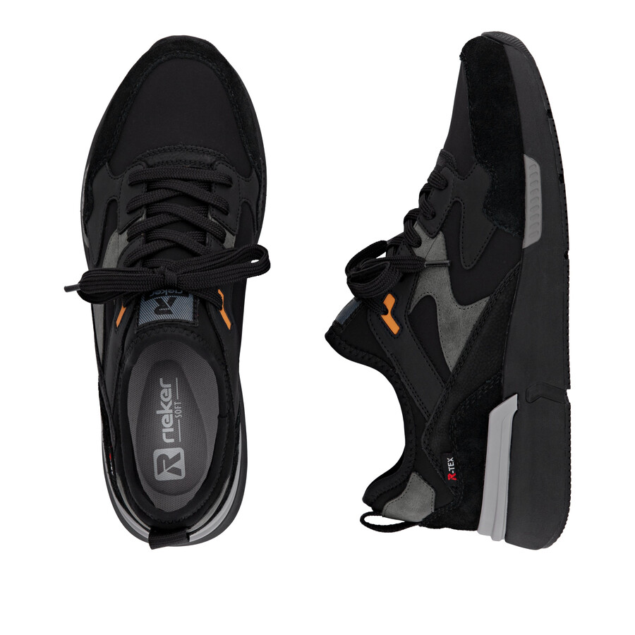 scarpe elasticizzate nere da uomo rieker sport u1403-01