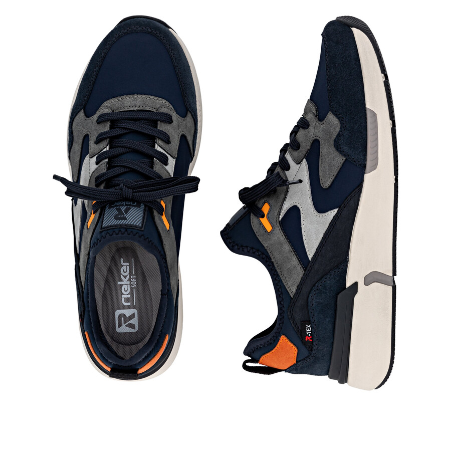 scarpe da ginnastica blu da uomo rieker sport u1403-15