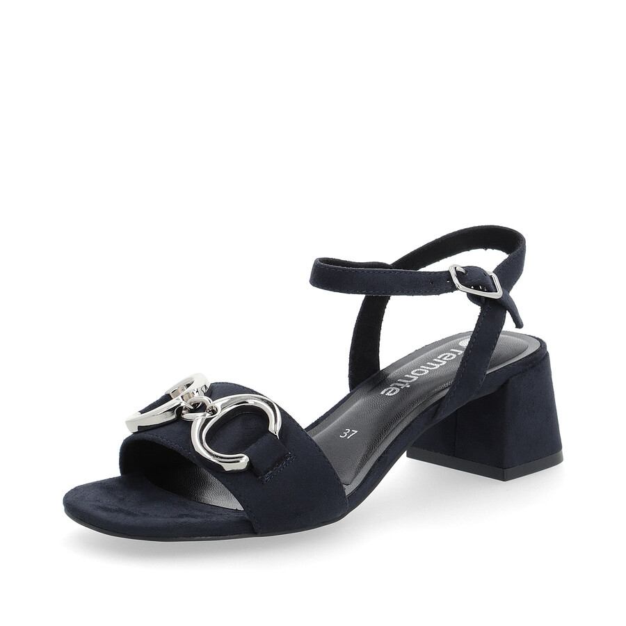 sandali con fibbia blu da donna remonte d1l50-14