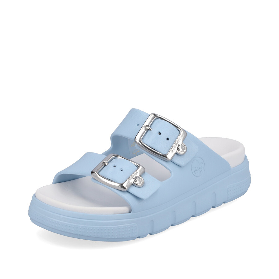 sandali con fibbia blu da donna rieker p2180-10