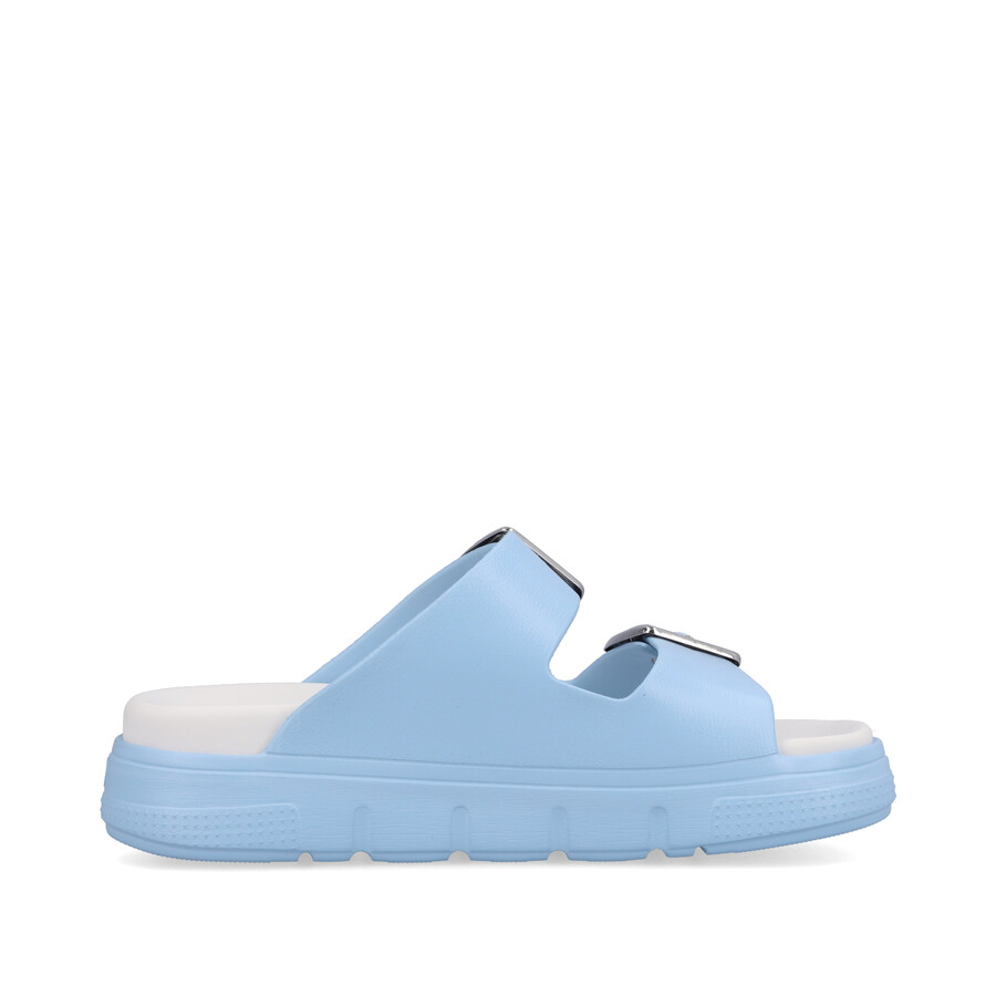 sandali con fibbia blu da donna rieker p2180-10