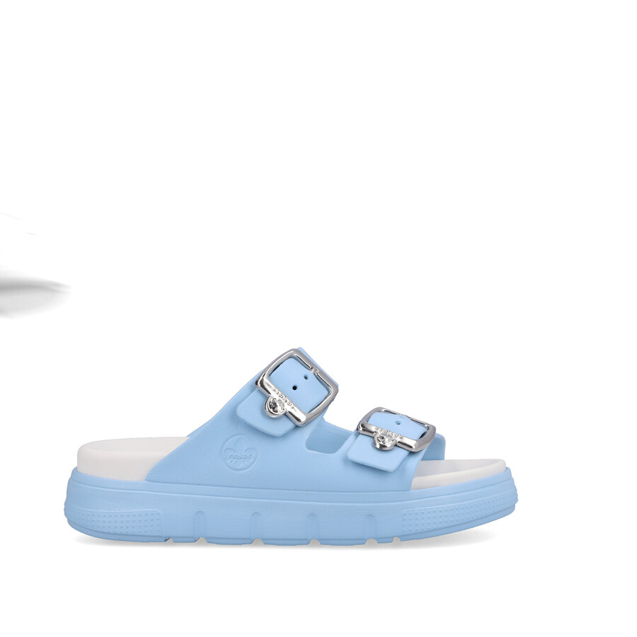 sandali con fibbia blu da donna rieker p2180-10