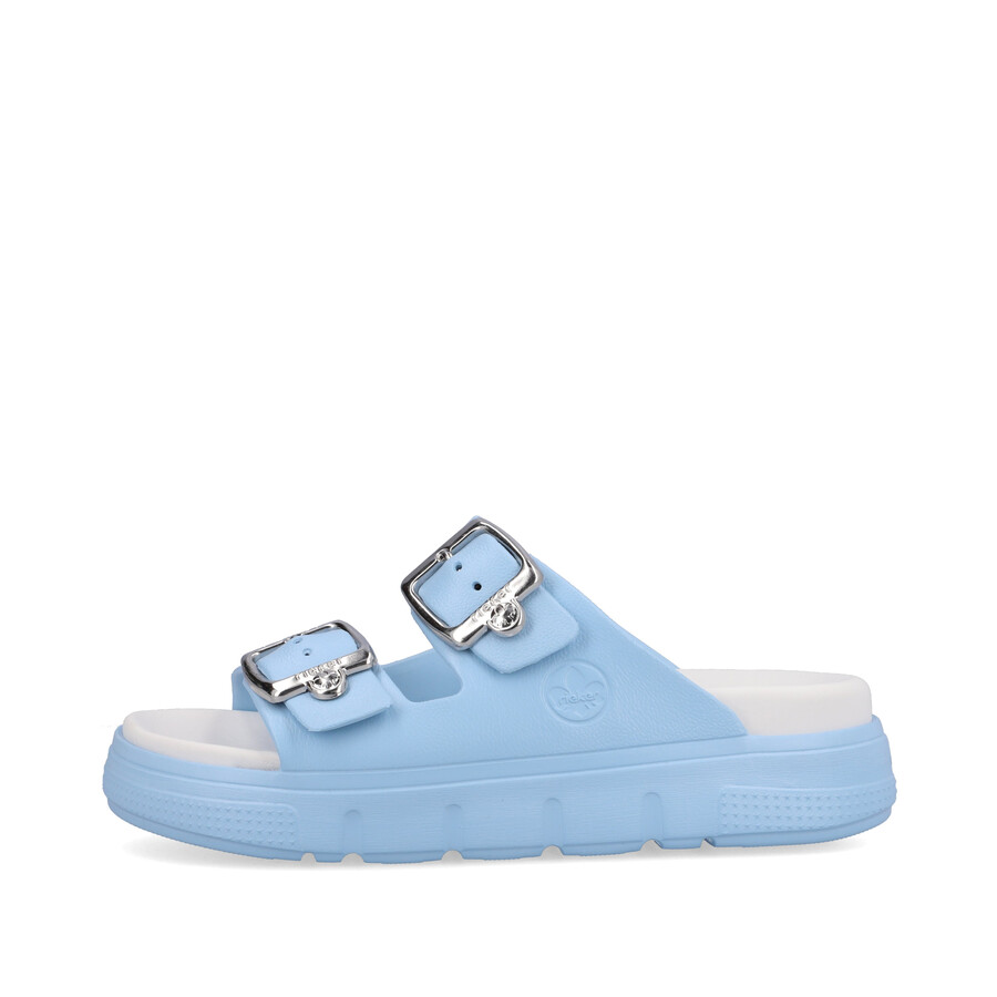 sandali con fibbia blu da donna rieker p2180-10