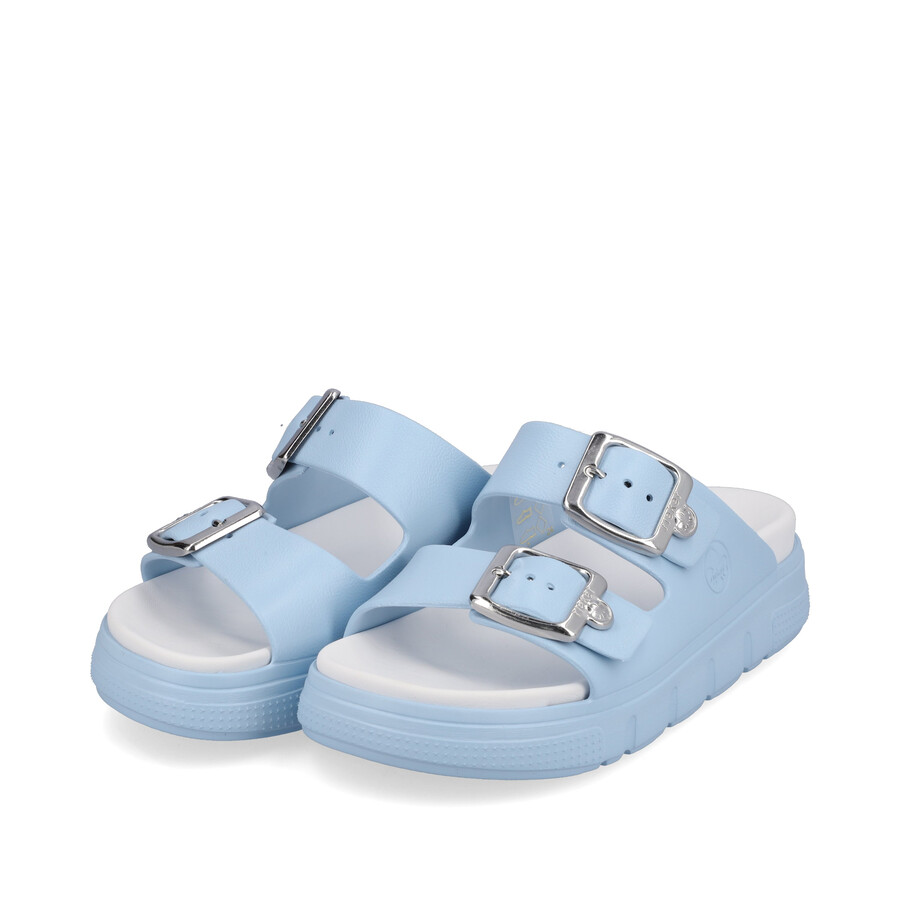 sandali con fibbia blu da donna rieker p2180-10