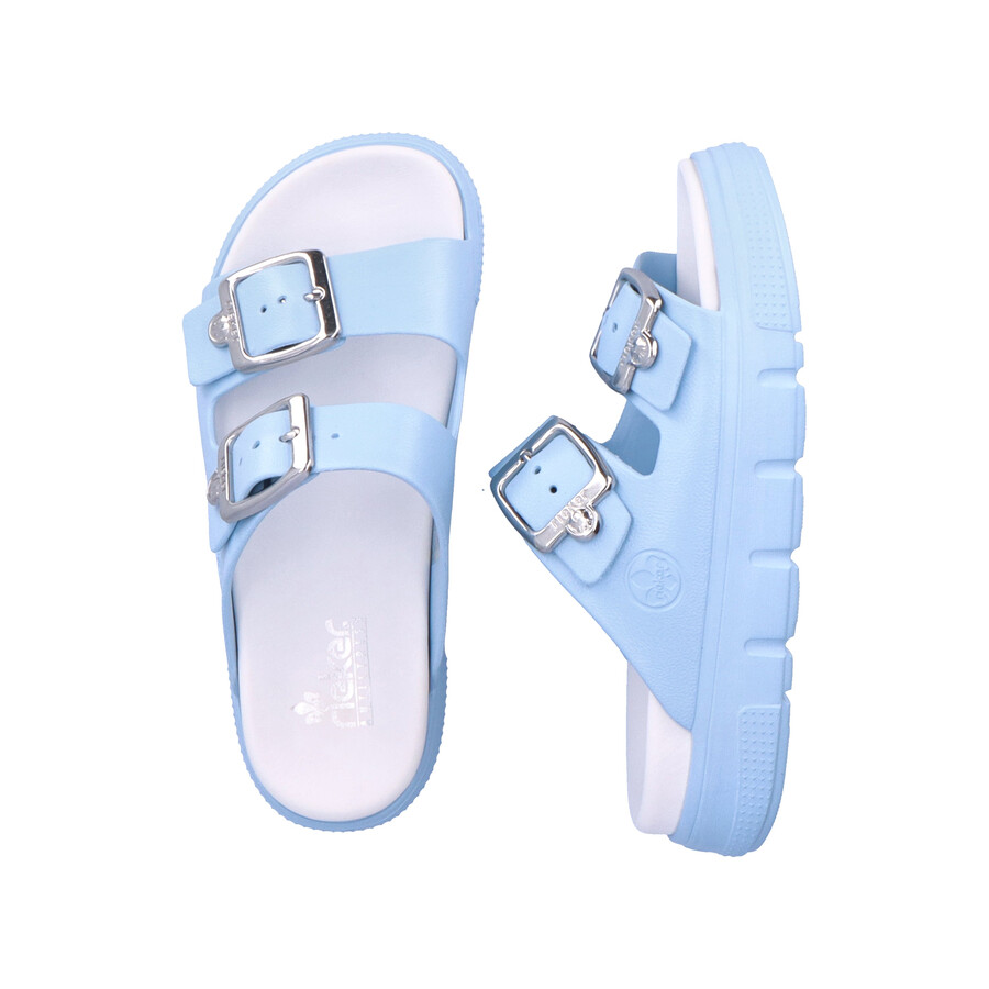 sandali con fibbia blu da donna rieker p2180-10