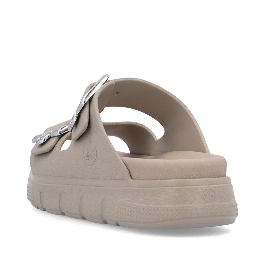 sandali con fibbia beige da donna rieker p2180-60