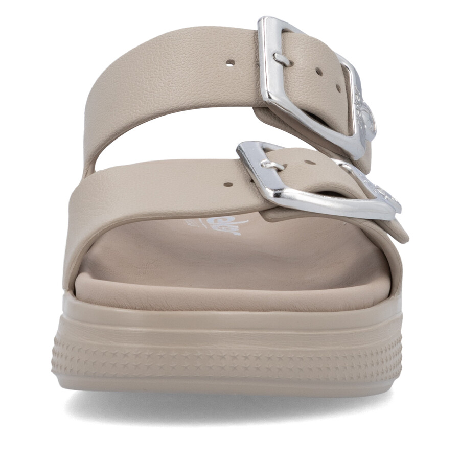sandali con fibbia beige da donna rieker p2180-60