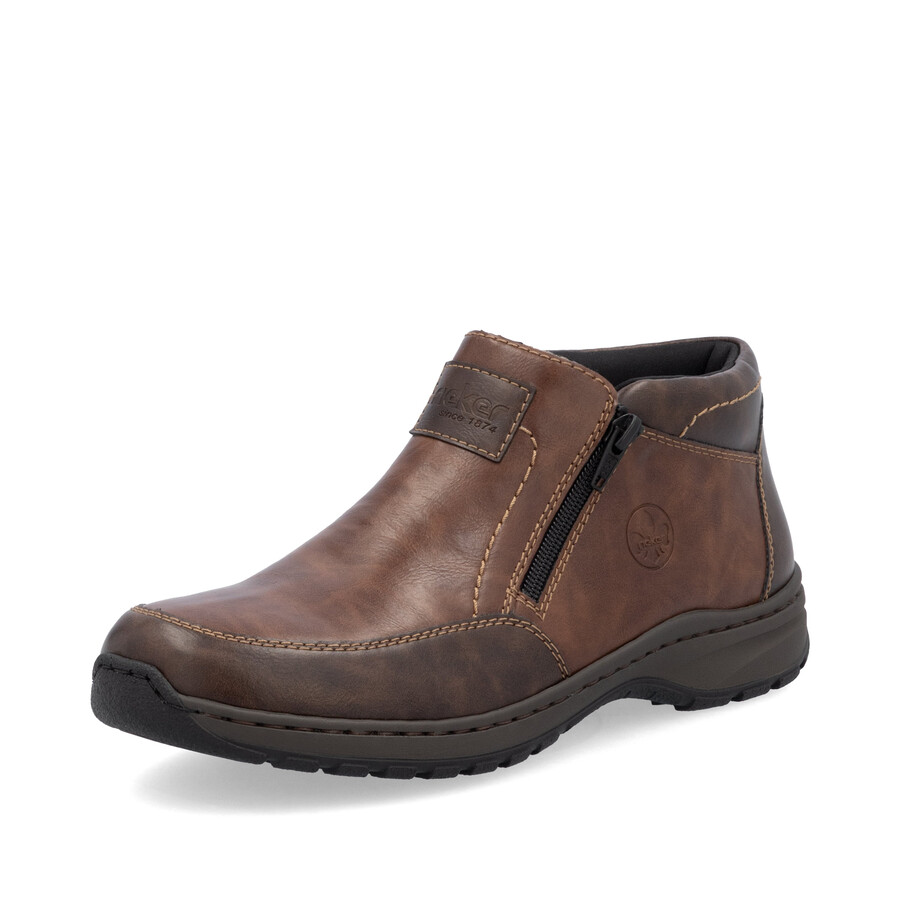 stivali marroni con cerniera per uomo rieker 03352-24