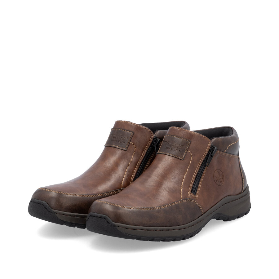 stivali marroni con cerniera per uomo rieker 03352-24