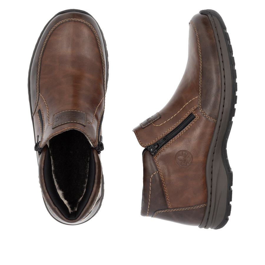 stivali marroni con cerniera per uomo rieker 03352-24