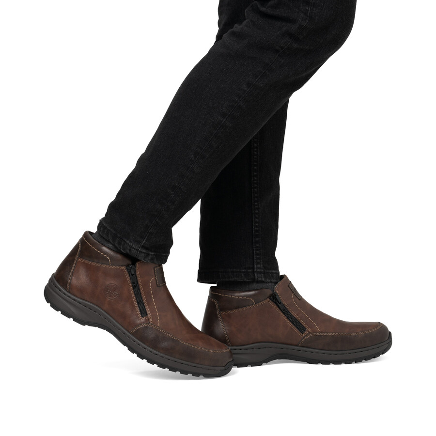 stivali marroni con cerniera per uomo rieker 03352-24