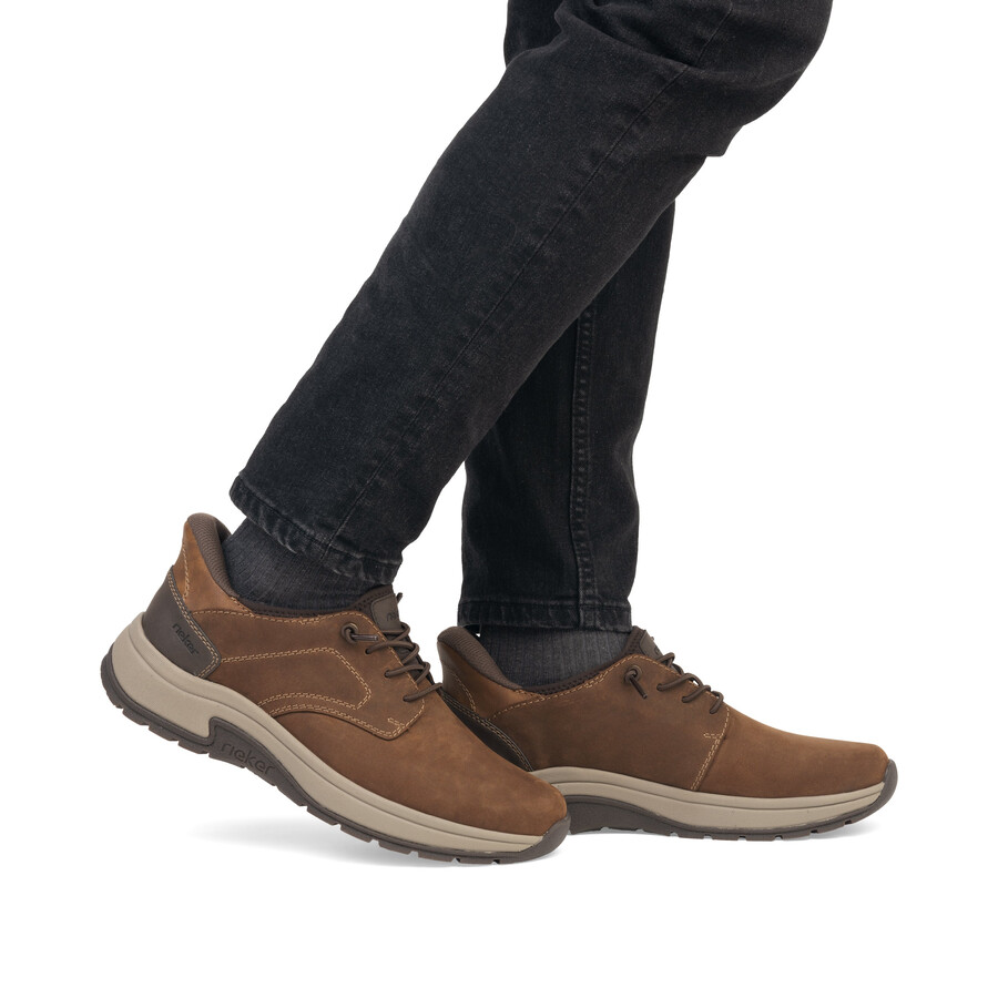 scarpe elasticizzate marroni da uomo rieker 11050-22