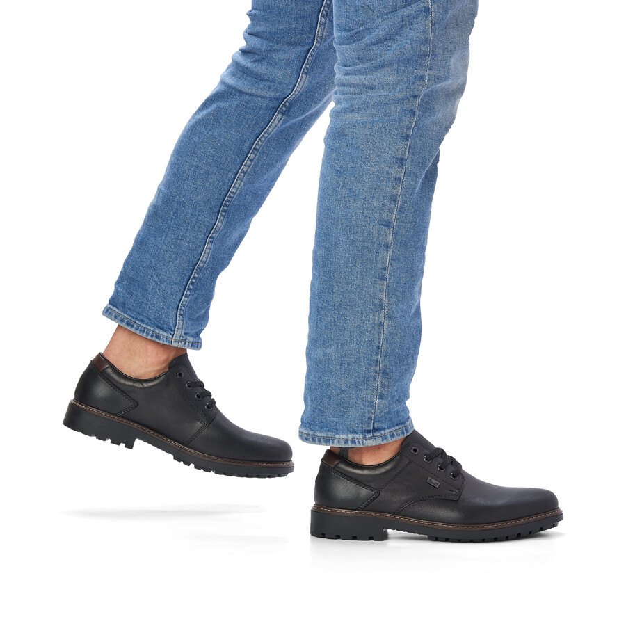 scarpe elasticizzate nere da uomo rieker f4611-00