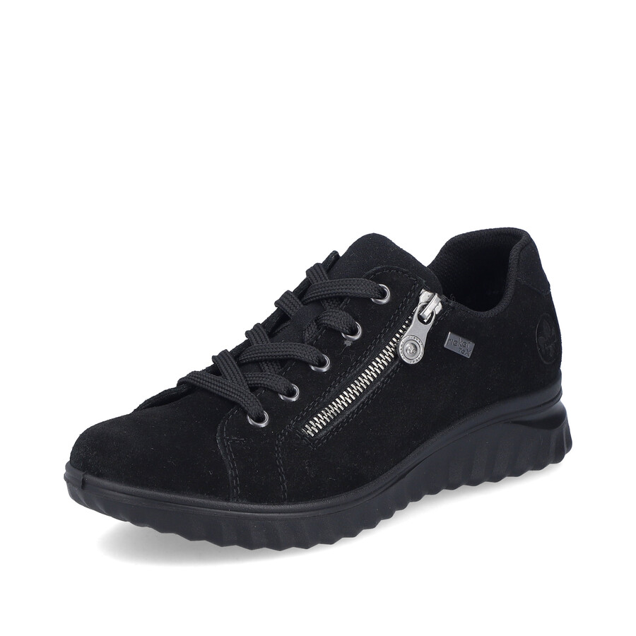 scarpe nere con cerniera per donna rieker 59000-00