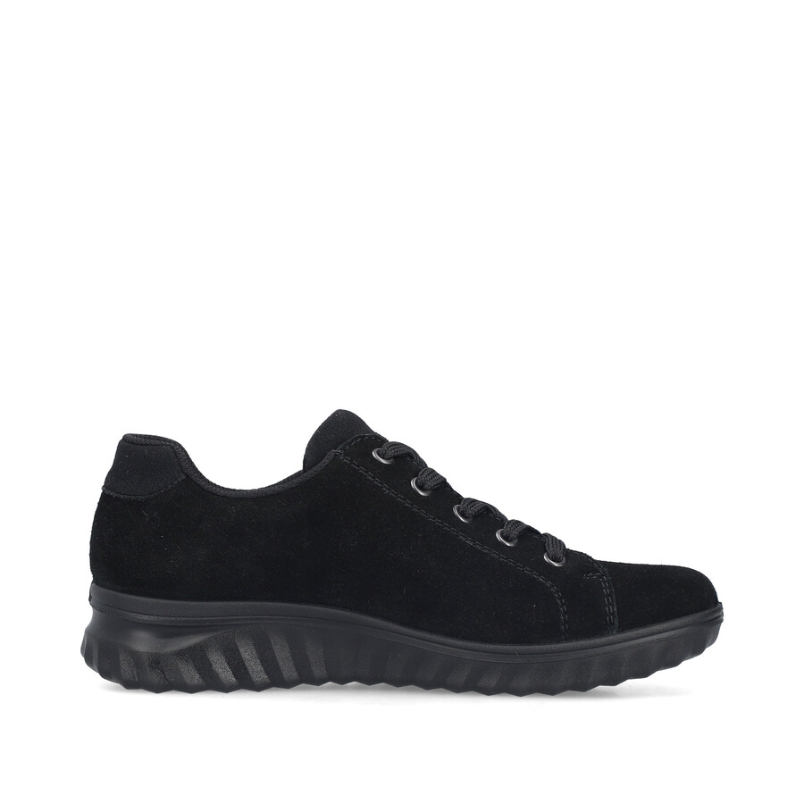 scarpe nere con cerniera per donna rieker 59000-00