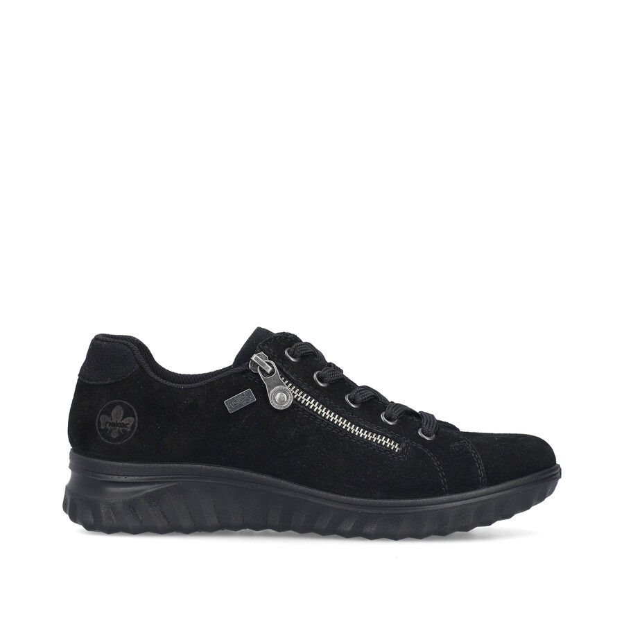 scarpe nere con cerniera per donna rieker 59000-00