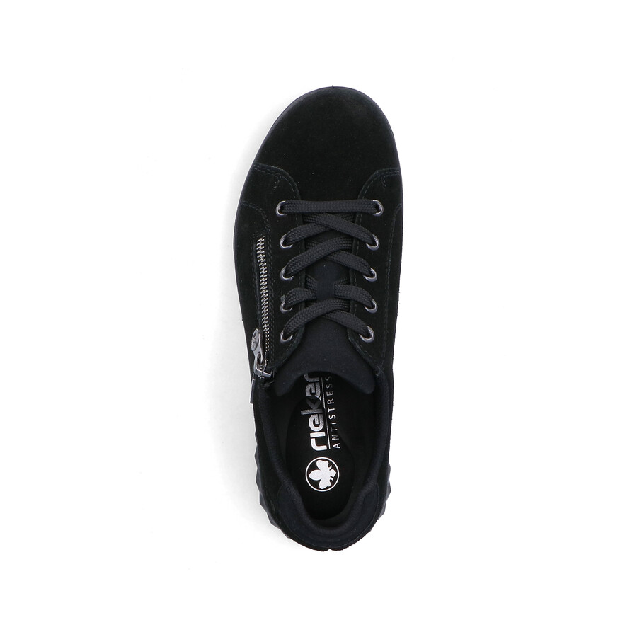 scarpe nere con cerniera per donna rieker 59000-00