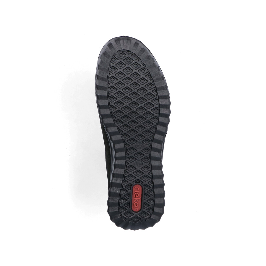 scarpe nere con cerniera per donna rieker 59000-00