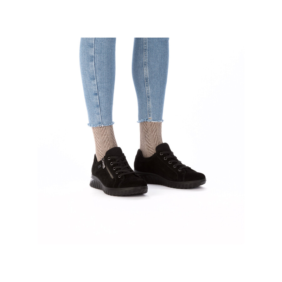 scarpe nere con cerniera per donna rieker 59000-00