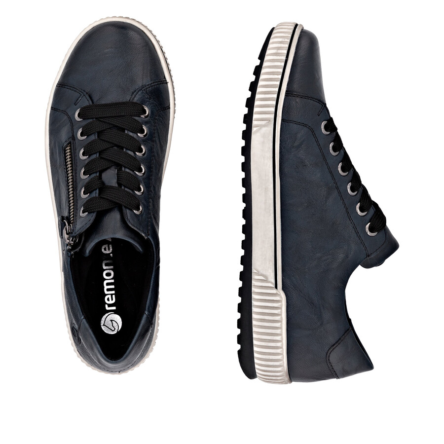 scarpe con cerniera blu da donna remonte d0700-15