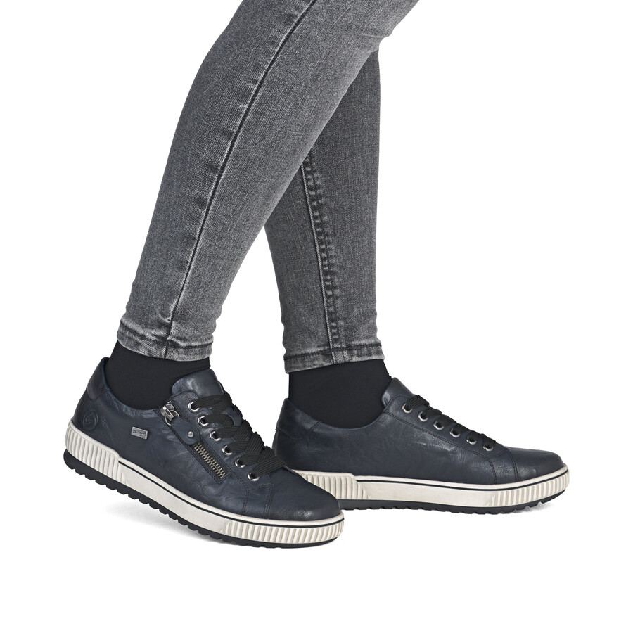scarpe con cerniera blu da donna remonte d0700-15