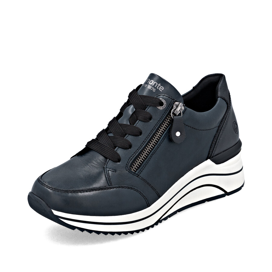 scarpe con cerniera blu da donna remonte d0t03-15