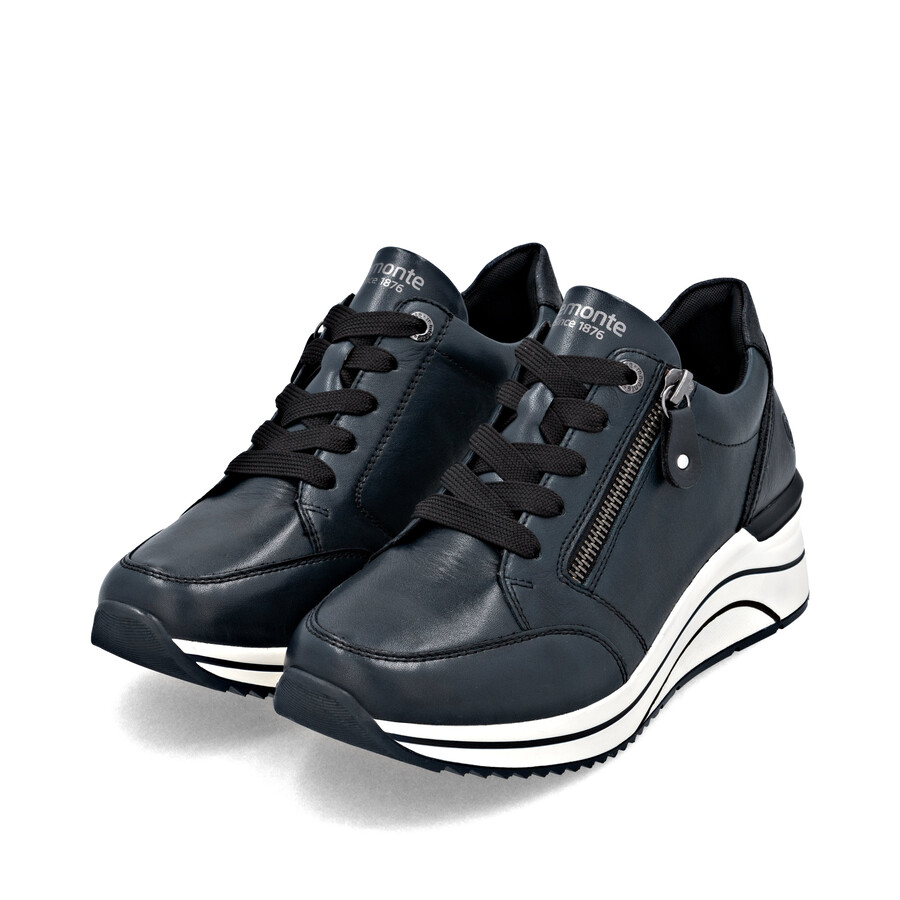 scarpe con cerniera blu da donna remonte d0t03-15