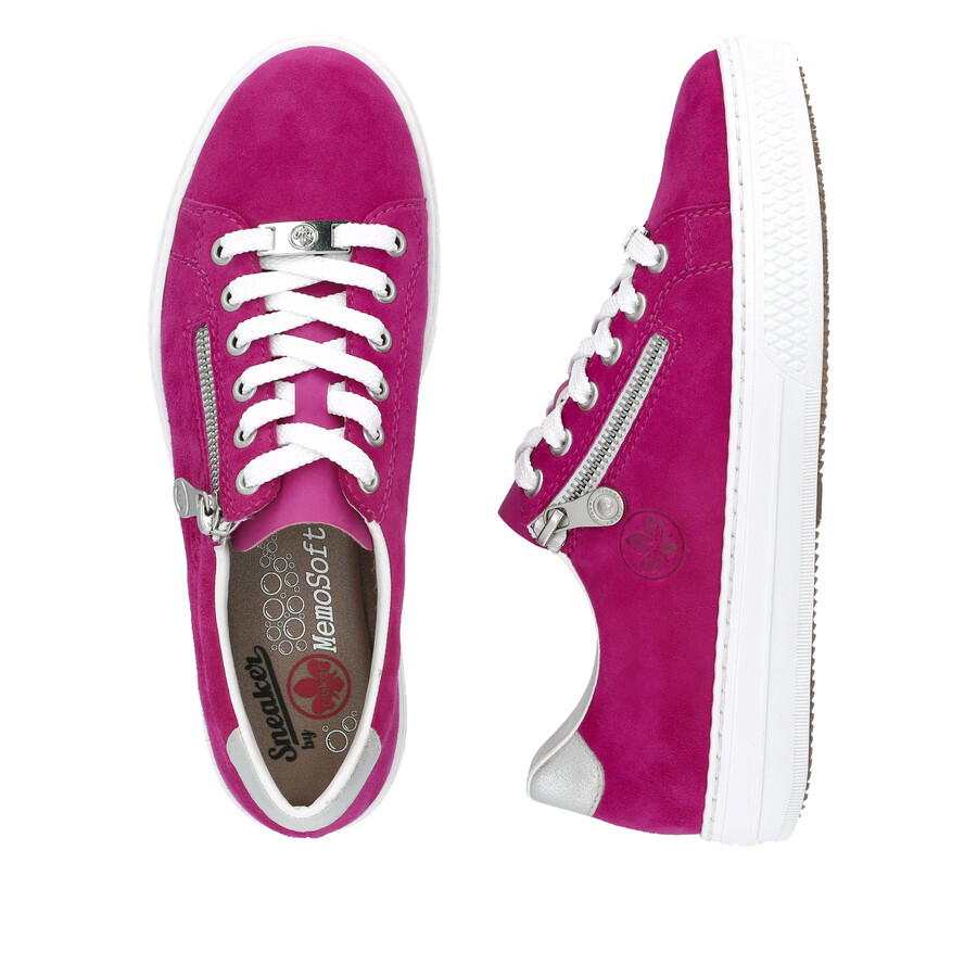 scarpe con cerniera rosa da donna rieker l59l1-31