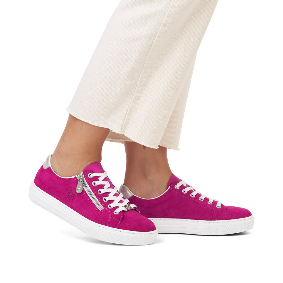 scarpe con cerniera rosa da donna rieker l59l1-31