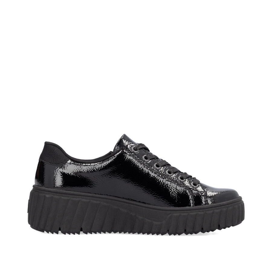 scarpe nere con cerniera per donna rieker n2501-00