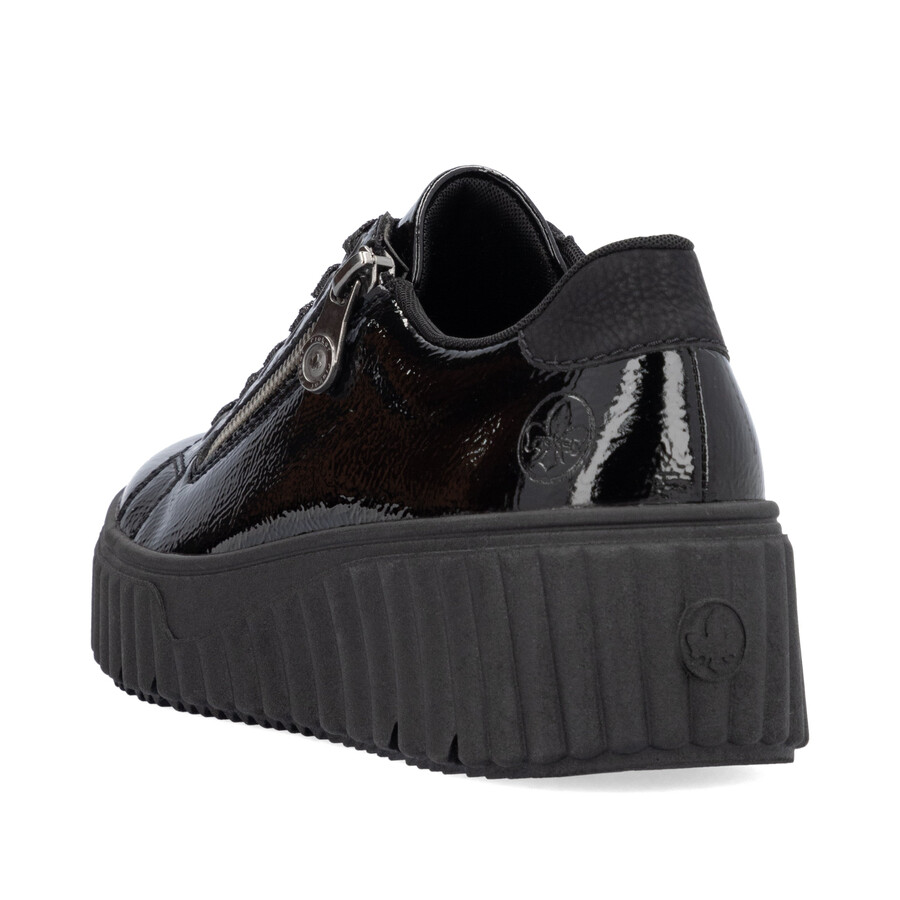 scarpe nere con cerniera per donna rieker n2501-00