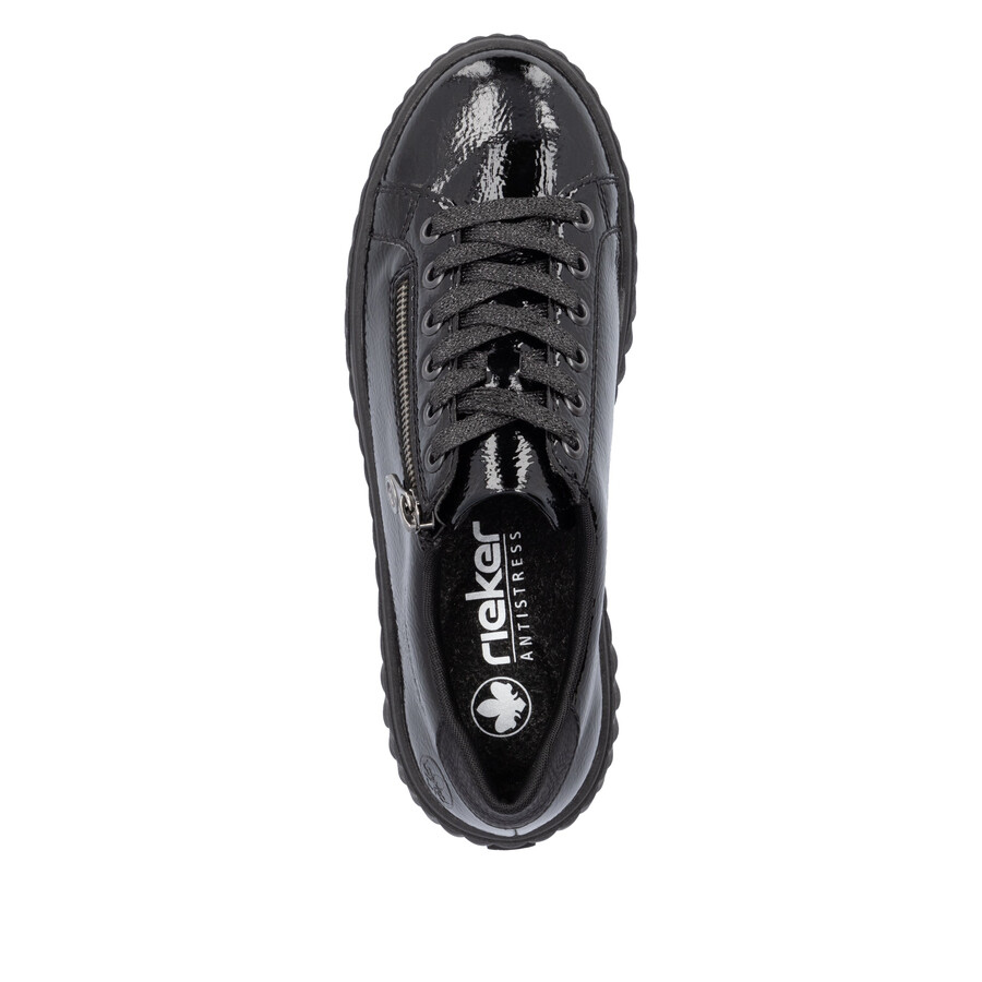 scarpe nere con cerniera per donna rieker n2501-00