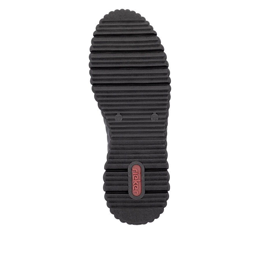 scarpe nere con cerniera per donna rieker n2501-00