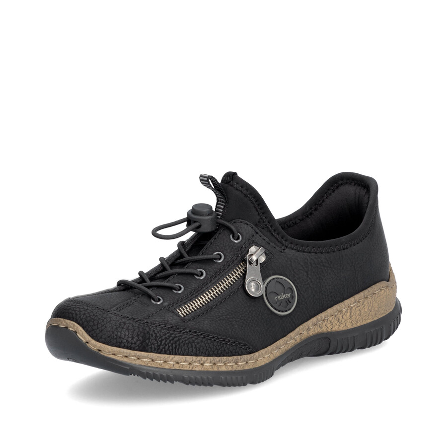 scarpe elasticizzate nere da donna rieker n3267-01