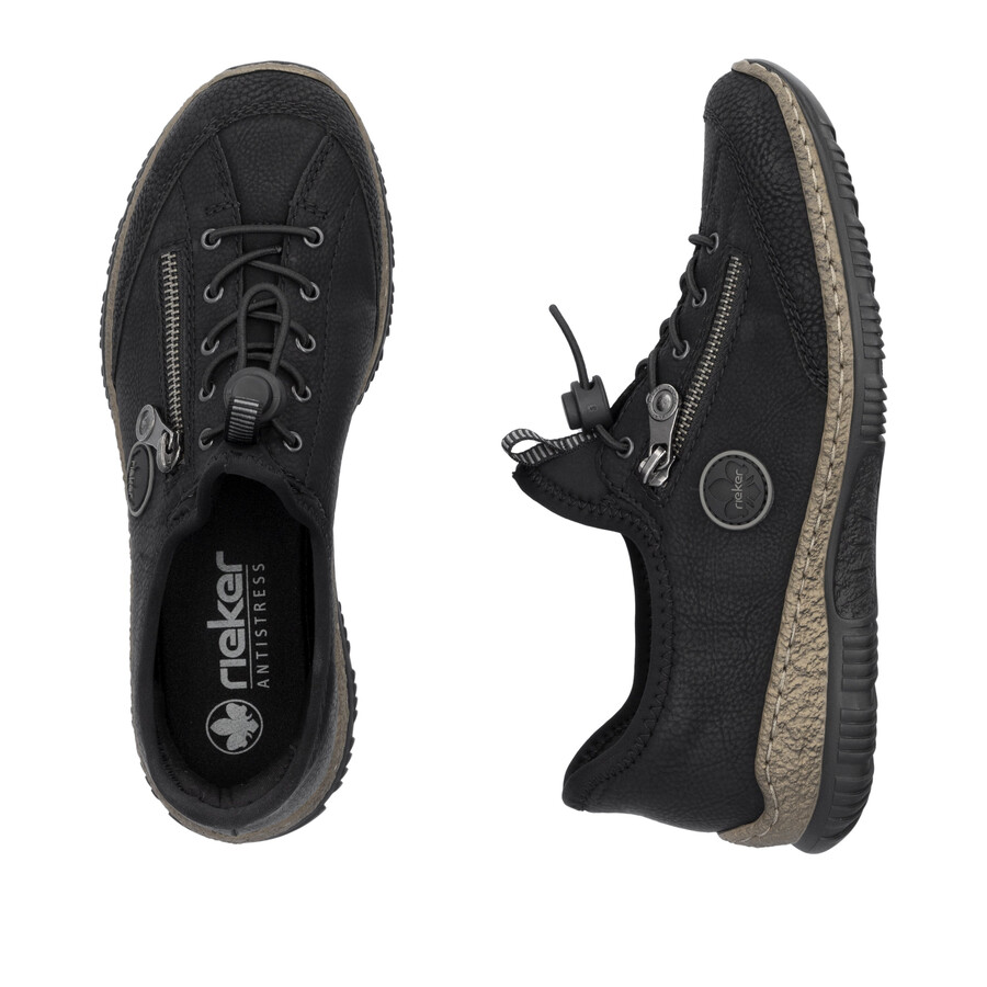 scarpe elasticizzate nere da donna rieker n3267-01