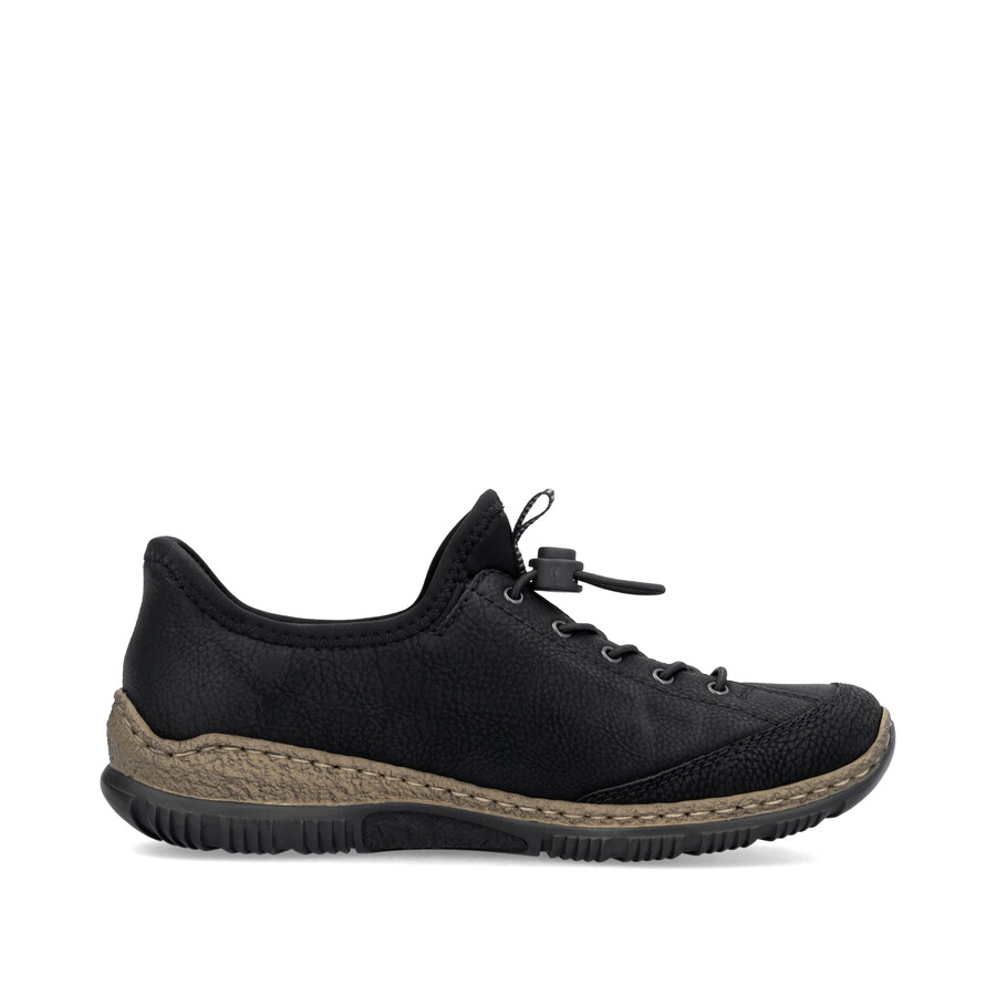 scarpe elasticizzate nere da donna rieker n3267-01