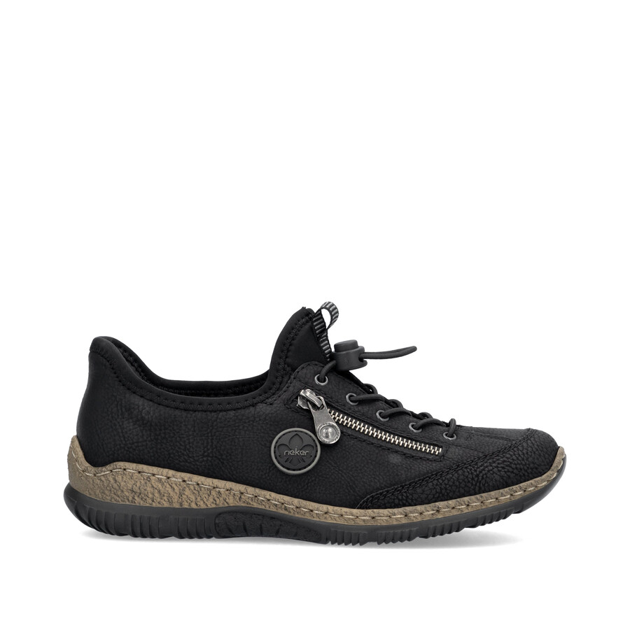 scarpe elasticizzate nere da donna rieker n3267-01