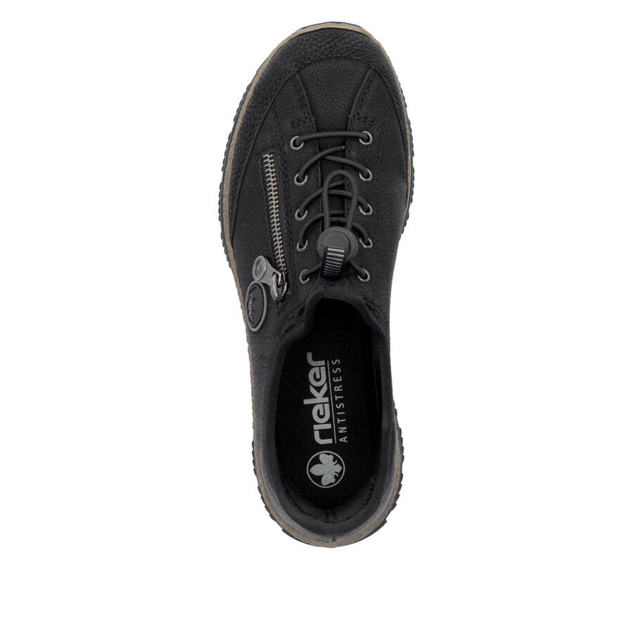 scarpe elasticizzate nere da donna rieker n3267-01