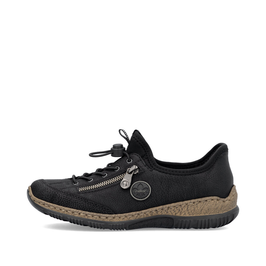 scarpe elasticizzate nere da donna rieker n3267-01