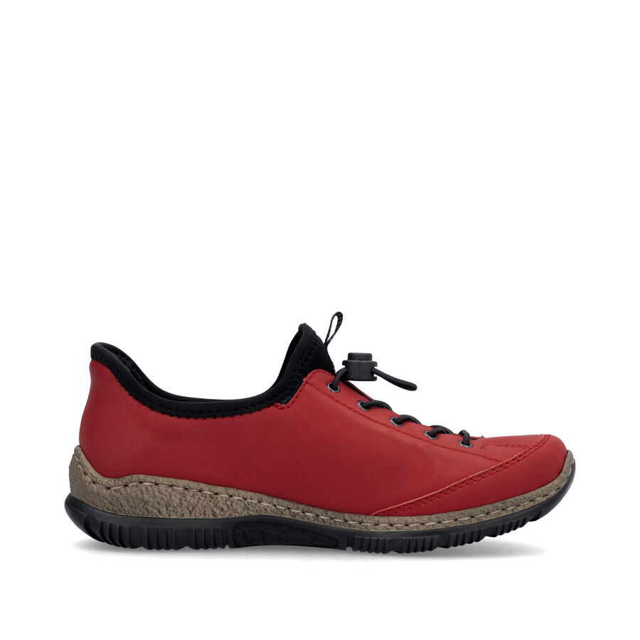 scarpe elasticizzate rosse da donna rieker n3267-33
