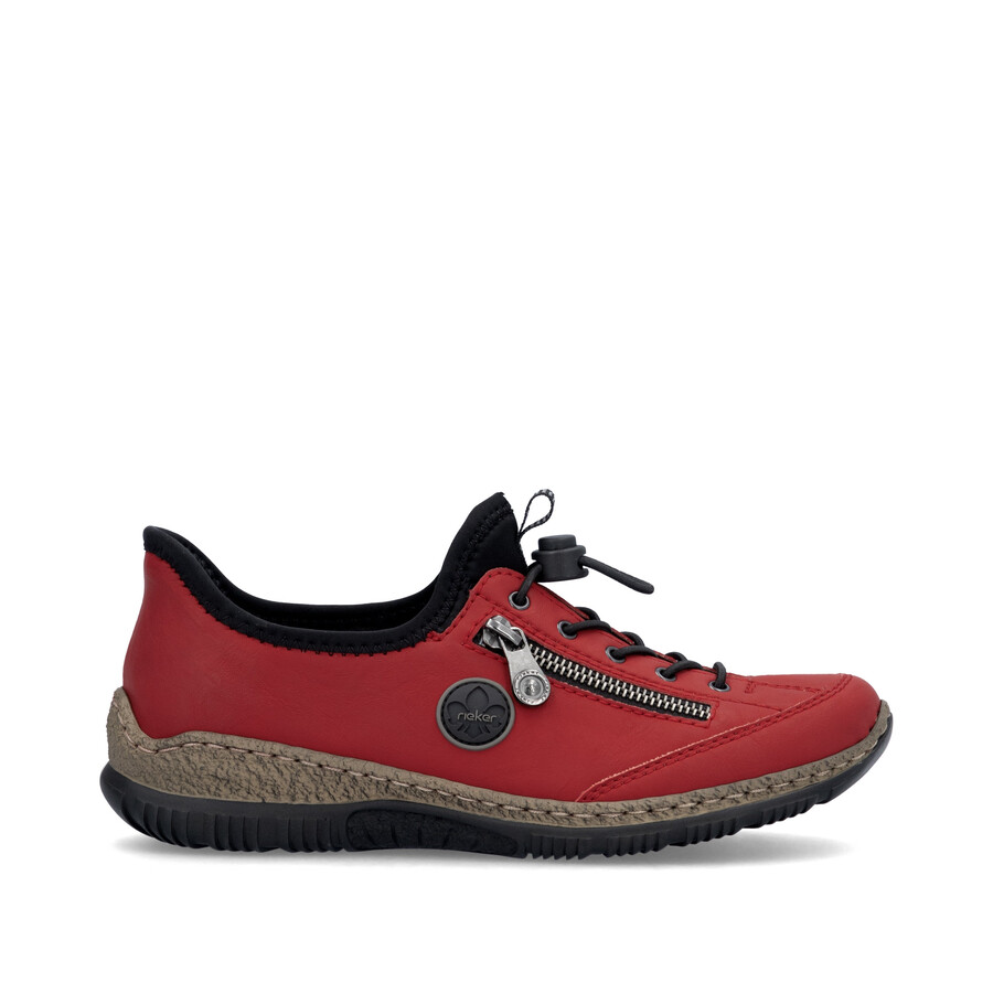 scarpe elasticizzate rosse da donna rieker n3267-33