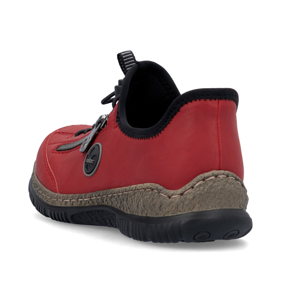 scarpe elasticizzate rosse da donna rieker n3267-33