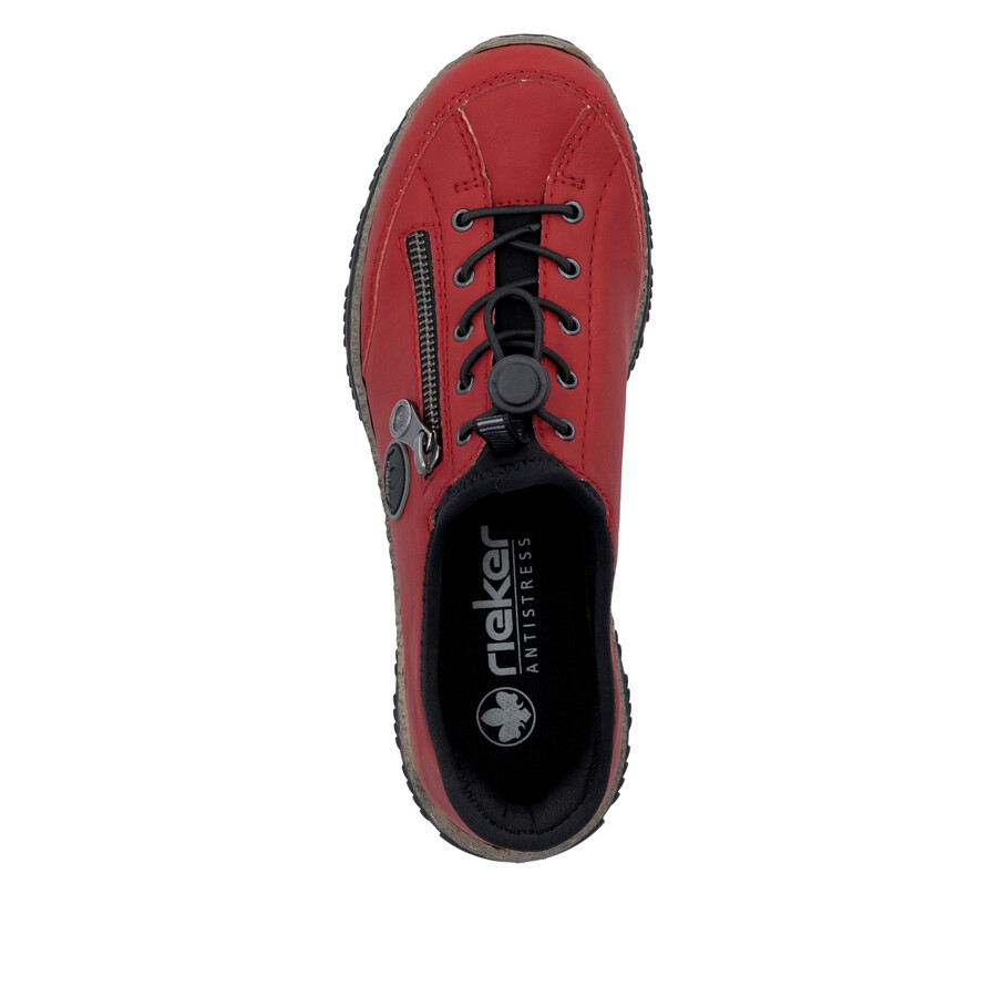 scarpe elasticizzate rosse da donna rieker n3267-33