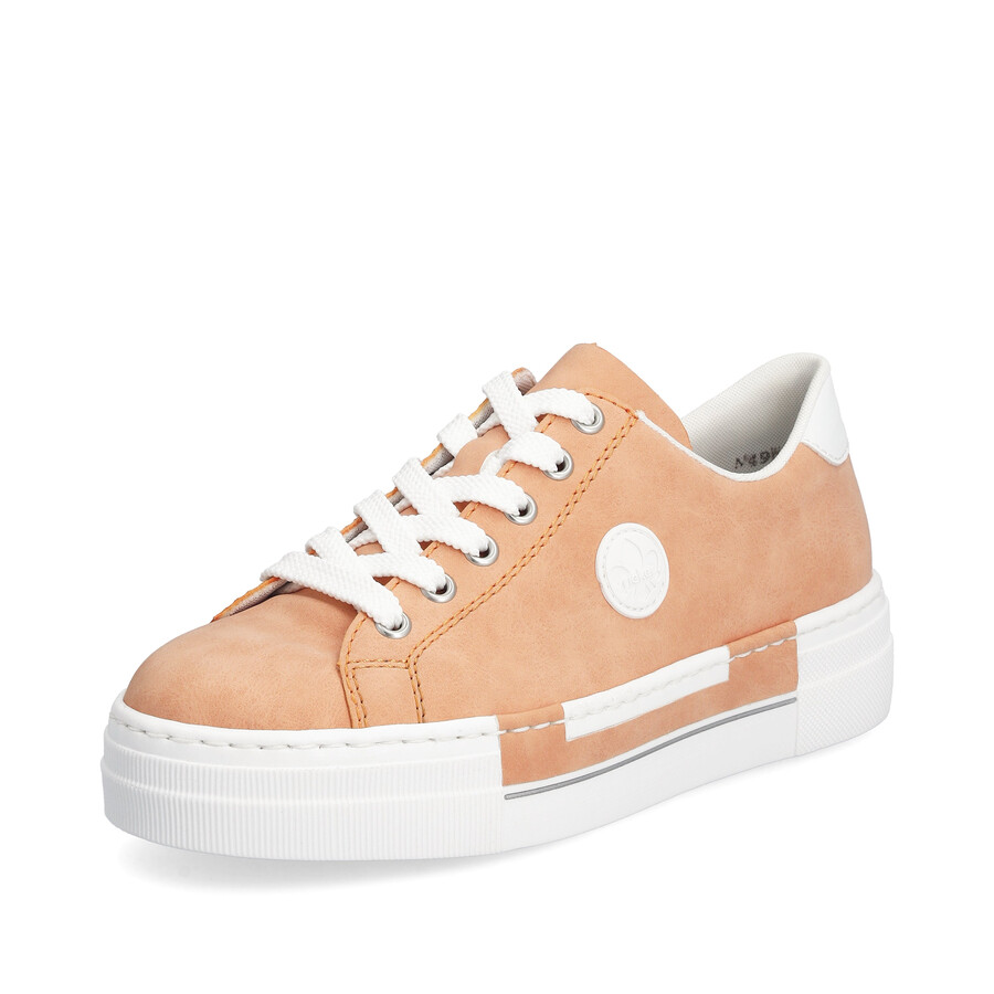 scarpe stringate arancioni da donna rieker n49w1-38