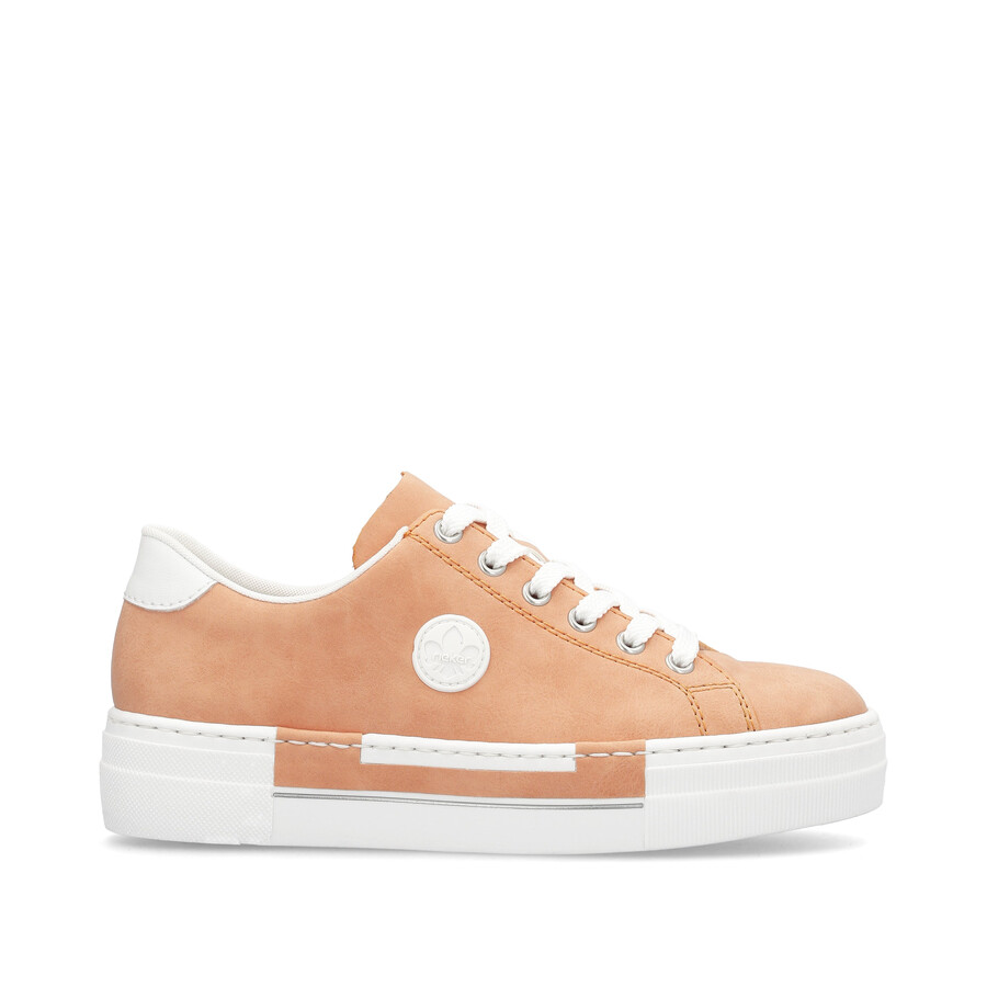 scarpe stringate arancioni da donna rieker n49w1-38