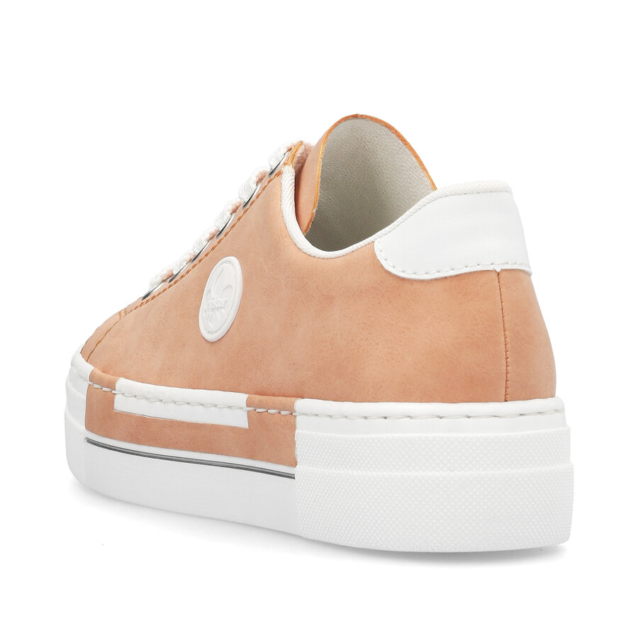 scarpe stringate arancioni da donna rieker n49w1-38