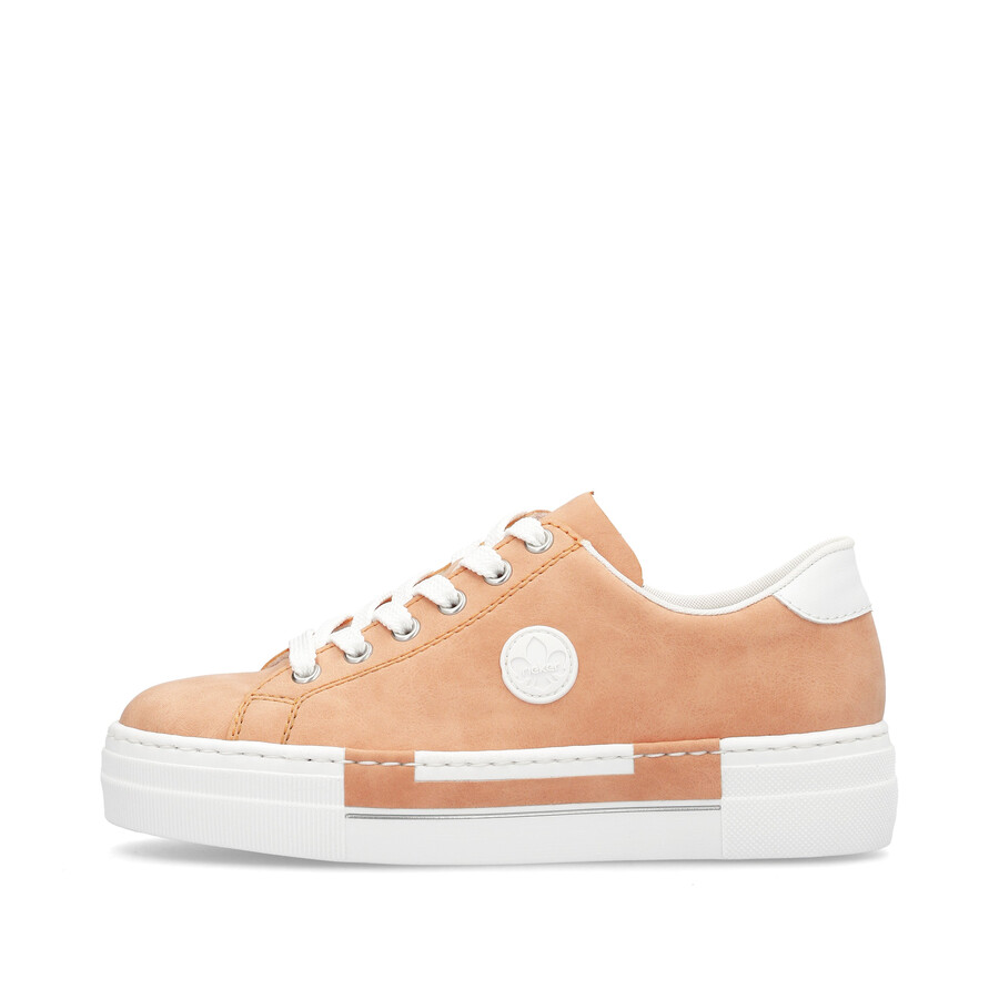 scarpe stringate arancioni da donna rieker n49w1-38