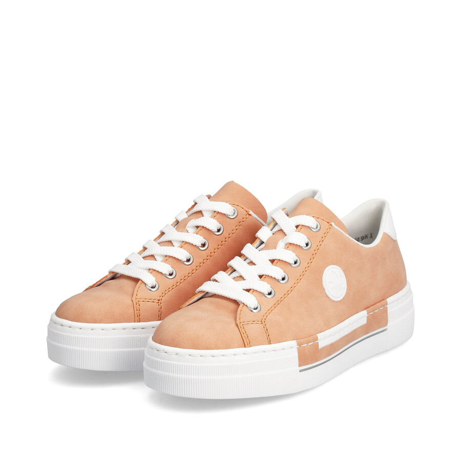 scarpe stringate arancioni da donna rieker n49w1-38