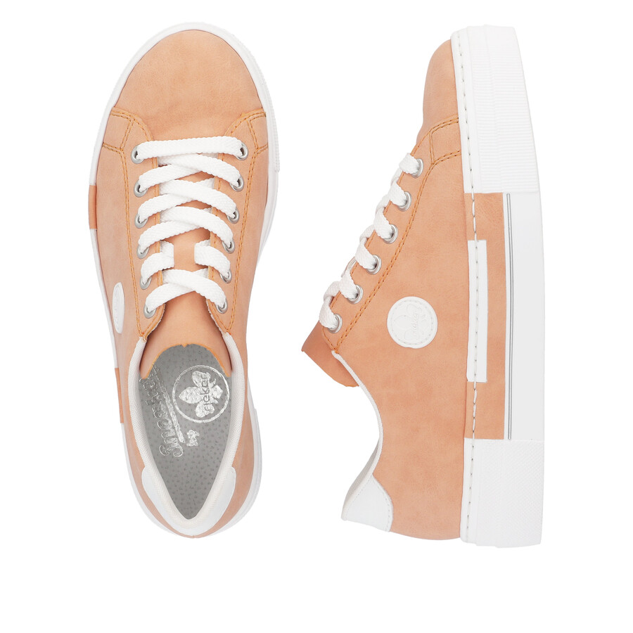 scarpe stringate arancioni da donna rieker n49w1-38