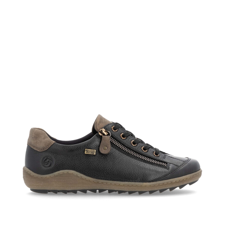 scarpe nere con cerniera da donna remonte r1402-08